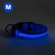 LED hundehalsbånd 40-48 cm genopladelig 1xCR2032/5V/40 mAh blå