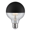 .Kugleformet LED-pære dæmpbar GLOBE G95 E27/6,5W/230V 2700K sort - Paulmann 28676