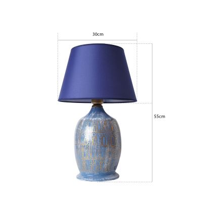  skrivebordslampe RAMZES 1xE27/40W/230V blå