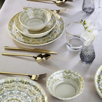12-delt spisestel flerfarvet/porcelæn