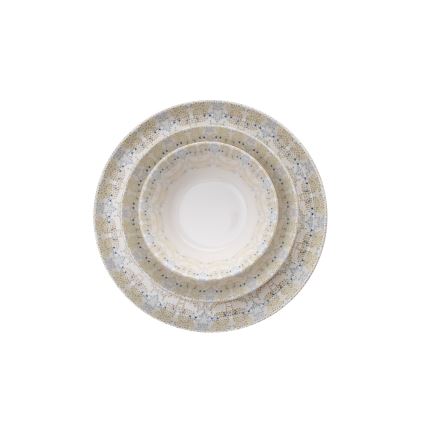 12-delt spisestel flerfarvet/porcelæn