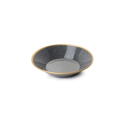 16-delt spisesæt, antracit/guld, porcelæn