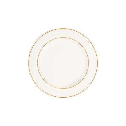 18-delers spisesæt i porcelæn, hvid/guld