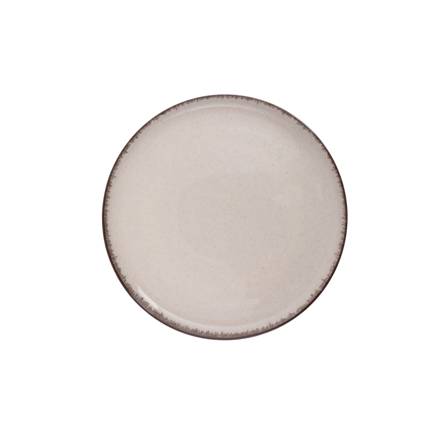 18-delt spisestel, beige/porcelæn