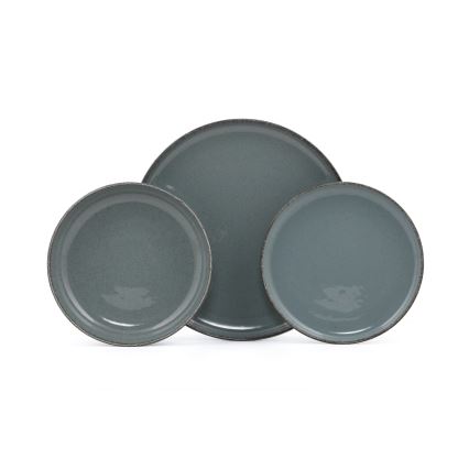 18-delt spisesæt, blå/porcelæn