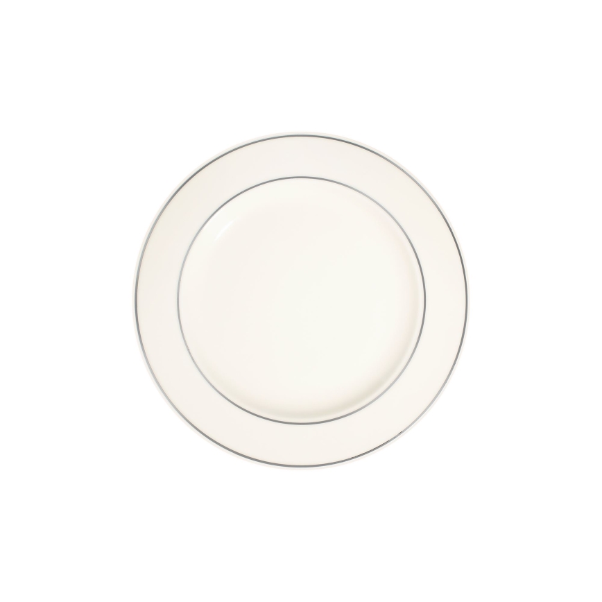 18-delt spisesæt, creme/sølv, porcelæn