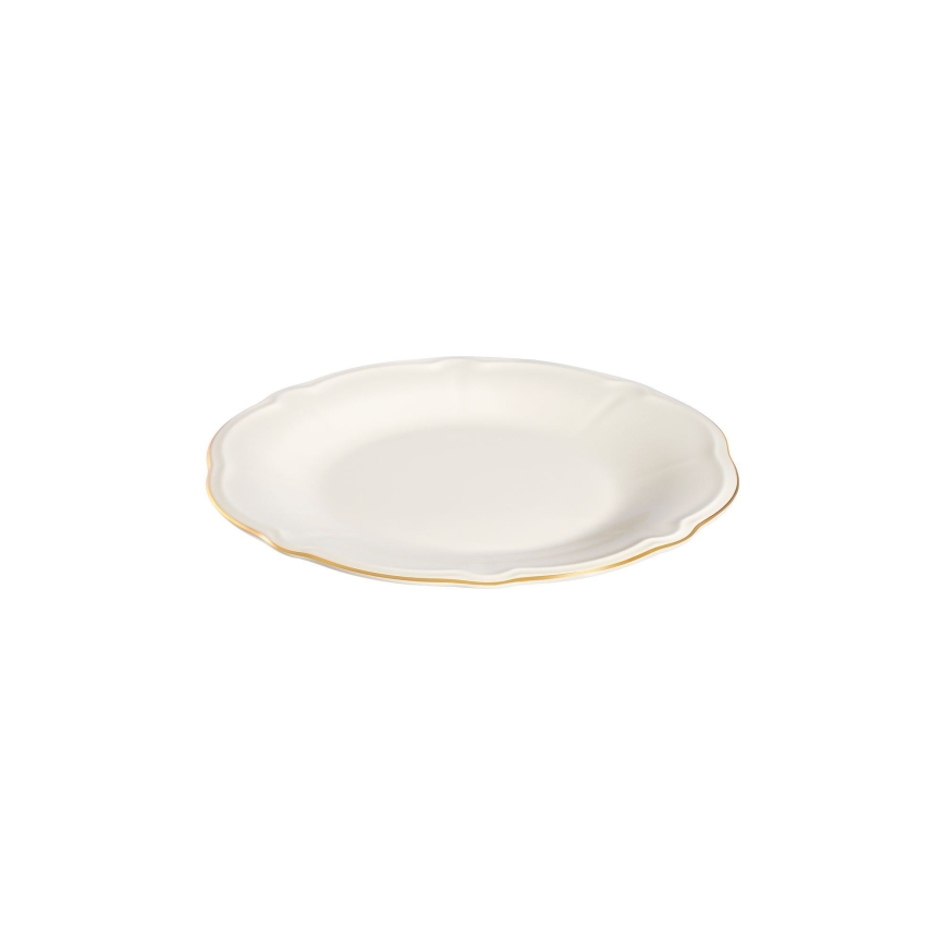 18-delt spisesæt, hvid/guld, porcelæn