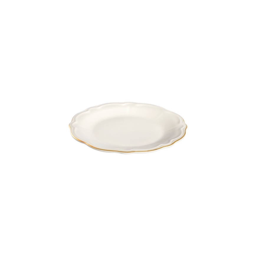 18-delt spisesæt, hvid/guld, porcelæn
