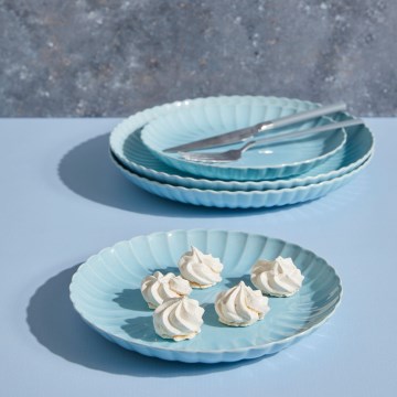 18-delt spisesæt i blå porcelæn