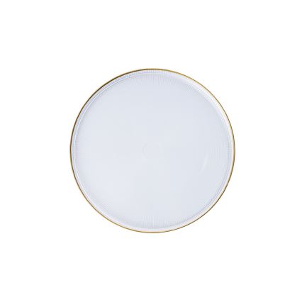 18-delt spisesæt i klart glas med gulddetaljer