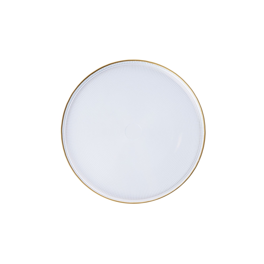 18-delt spisesæt i klart glas med gulddetaljer