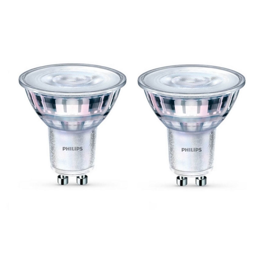 2 LED-pærer dæmpbar Philips Warm Glow GU10/5,5W/230V 2200K–2700K 