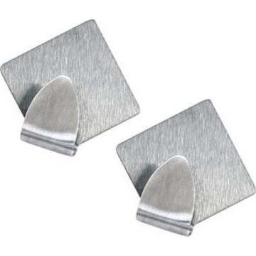 2-pak TORO vægkroge i mat krom