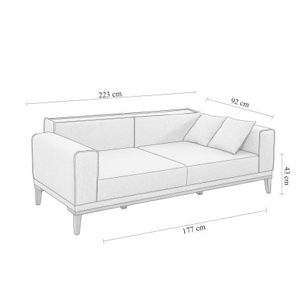 2-personers sofa DOTY i antracit