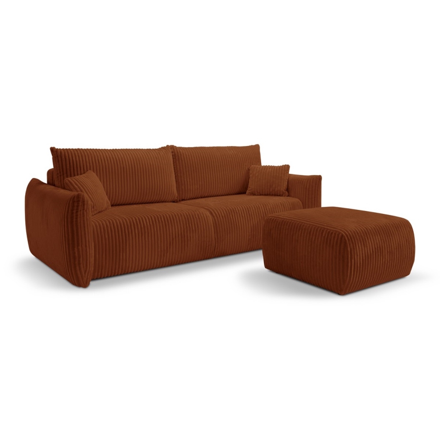 2-personers sofa foldbar FRIDA brun