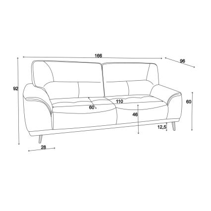 2-personers sofa LIVORNO beige