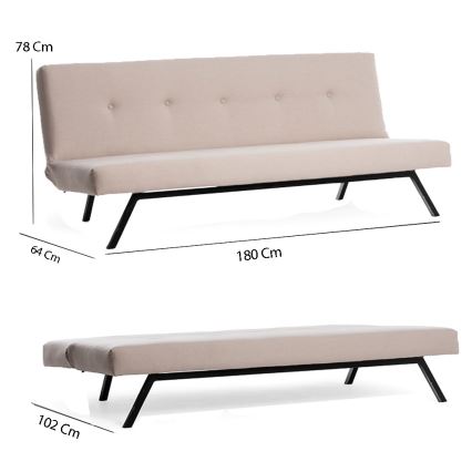 2-personers sofa LOKO, creme/beige