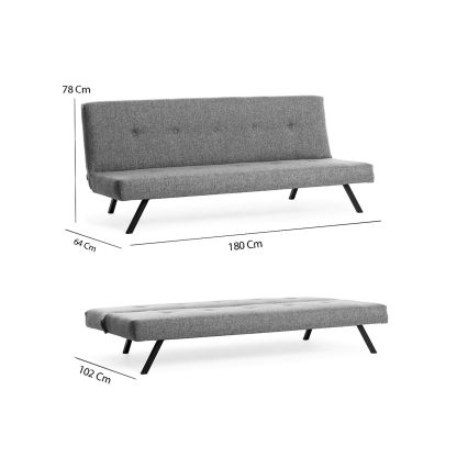 2-personers sofa LOKO i lysegrå