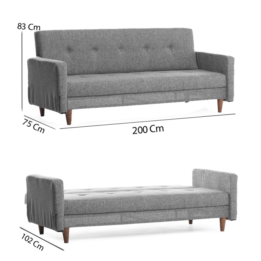 2-personers sofa NARA i lysegrå