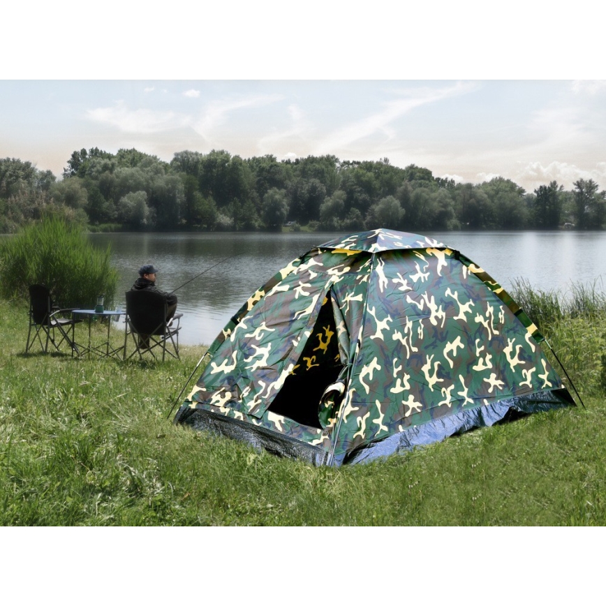 2-personers telt PU 2000 mm camouflage