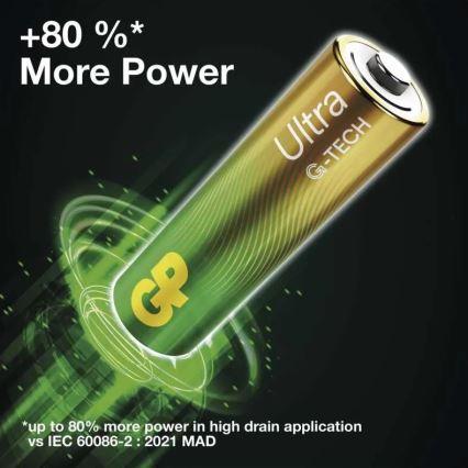 2 stk. Alkalisk batteri C GP ULTRA 1,5V