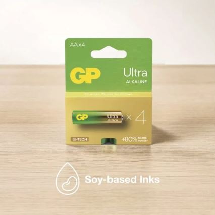 2 stk. Alkalisk batteri C GP ULTRA 1,5V