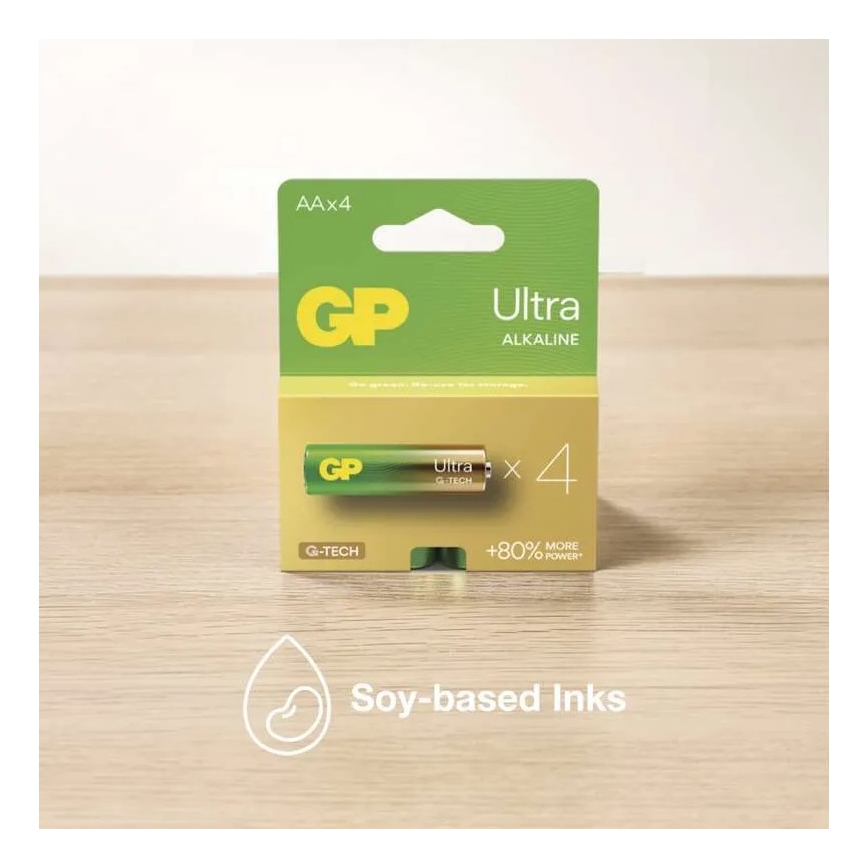 2 stk. Alkalisk batteri C GP ULTRA 1,5V