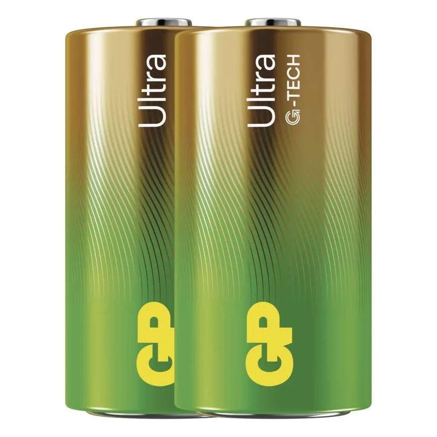 2 stk. Alkalisk batteri C GP ULTRA 1,5V