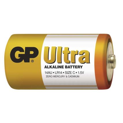 2 stk. Alkalisk batteri C GP ULTRA 1,5V