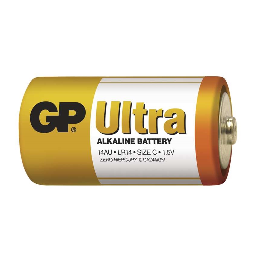 2 stk. Alkalisk batteri C GP ULTRA 1,5V