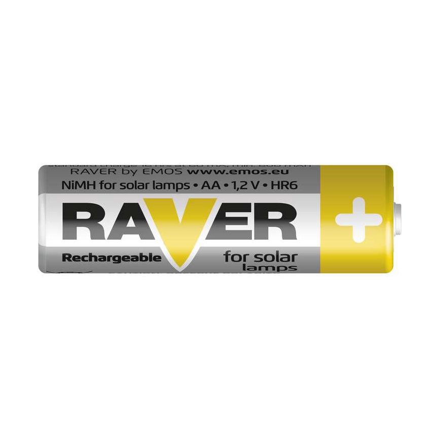 2 stk. Genopladeligt batteri AA RAVER NiMH/1,2V/600 mAh