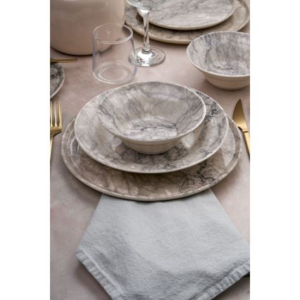 24-delers spisesæt beige/grå/keramik