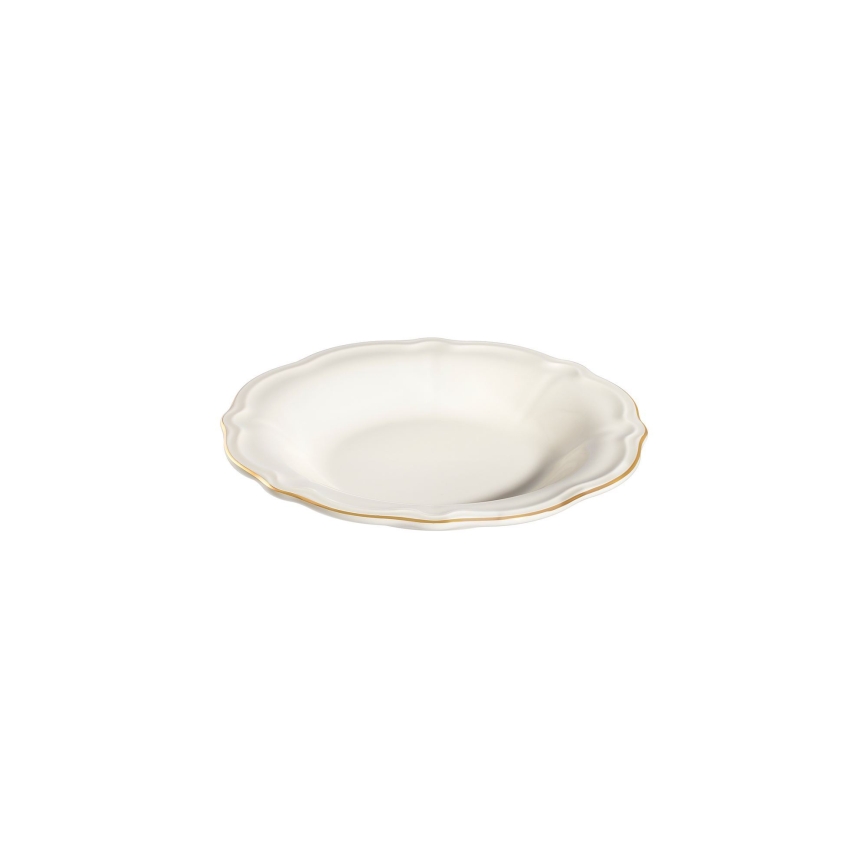 24-delers spisesæt, hvid/guld, porcelæn