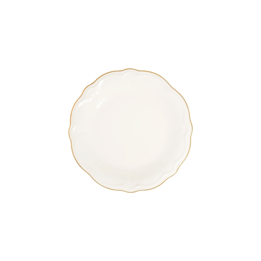 24-delers spisesæt, hvid/guld, porcelæn