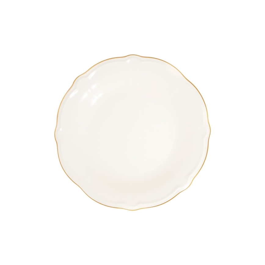 24-delers spisesæt, hvid/guld, porcelæn