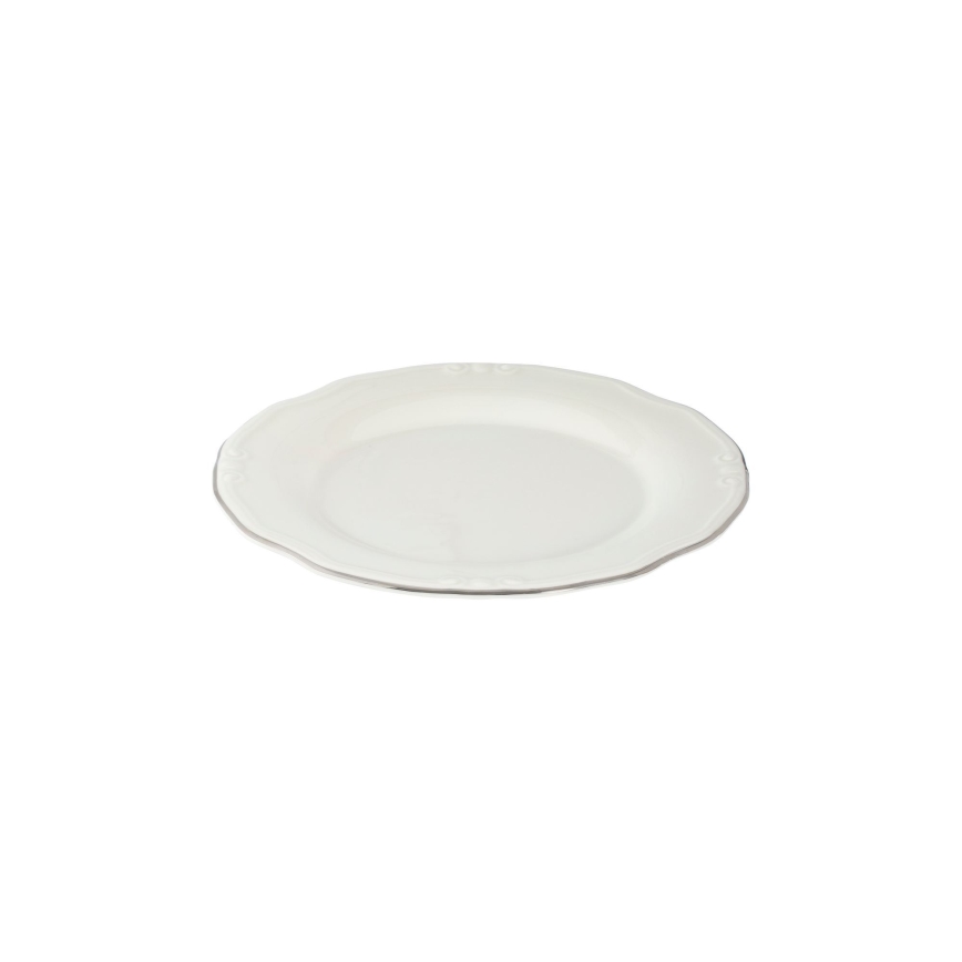 24-delers spisesæt, hvid/sølv/porcelæn