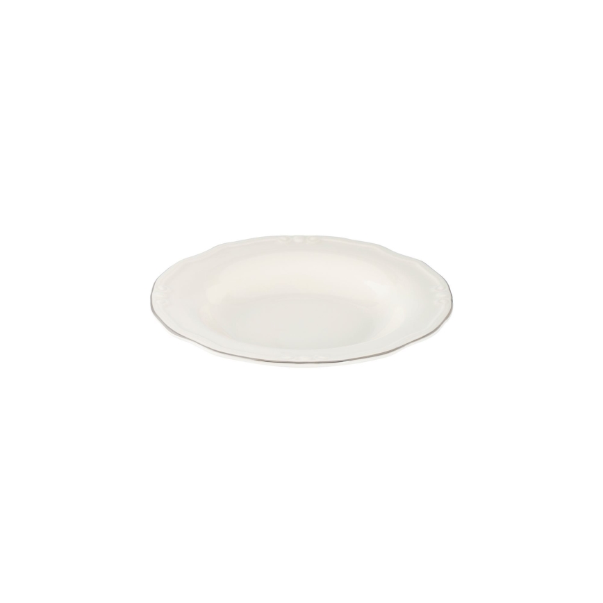 24-delers spisesæt, hvid/sølv/porcelæn