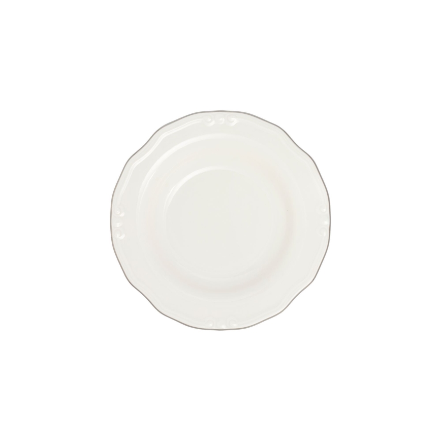 24-delers spisesæt, hvid/sølv/porcelæn