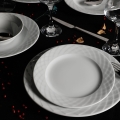 24-delers spisesæt, hvidt porcelæn