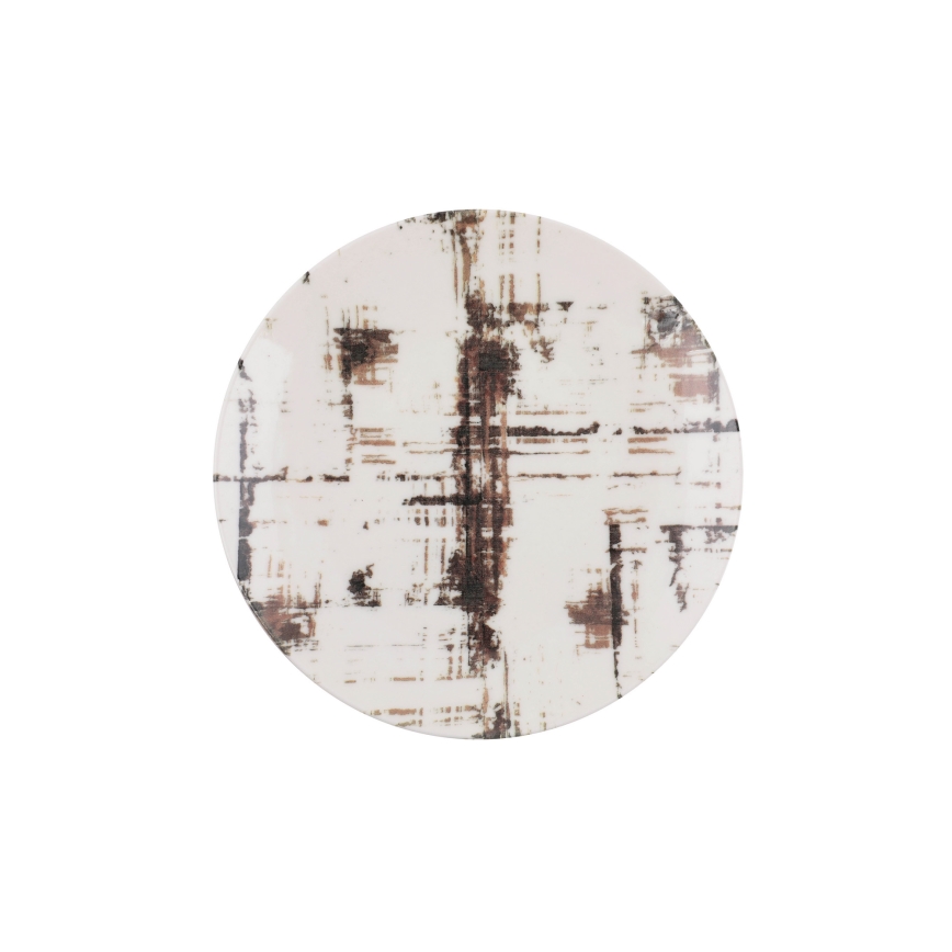 24-delers spisesæt i porcelæn, brun/hvid