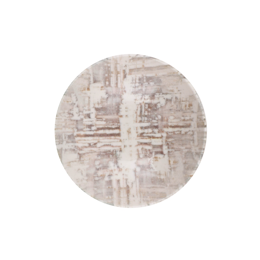 24-delers spisesæt i porcelæn, brun/hvid