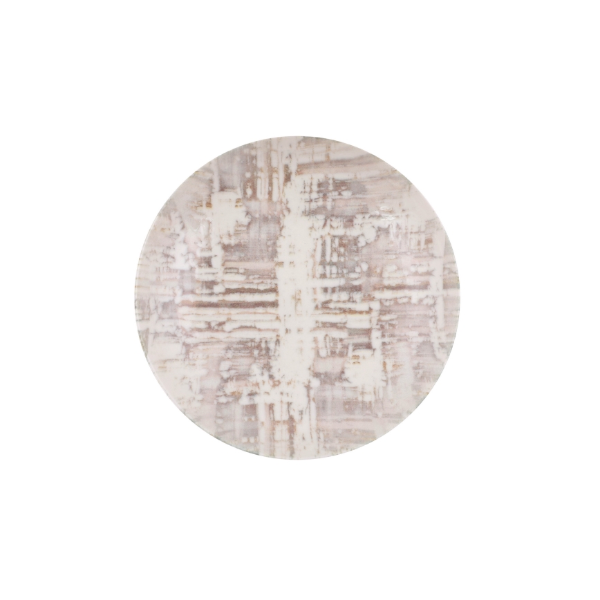 24-delers spisesæt i porcelæn, brun/hvid