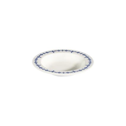 24-delers spisesæt i porcelæn, hvid/blå