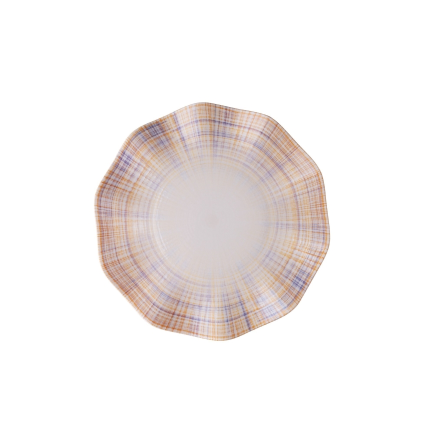 24-delt porcelænspisesæt, orange/blå