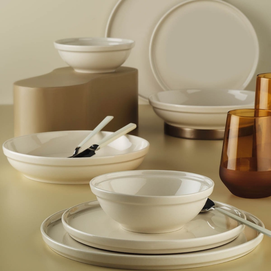 24-delt spisesæt, beige/porcelæn