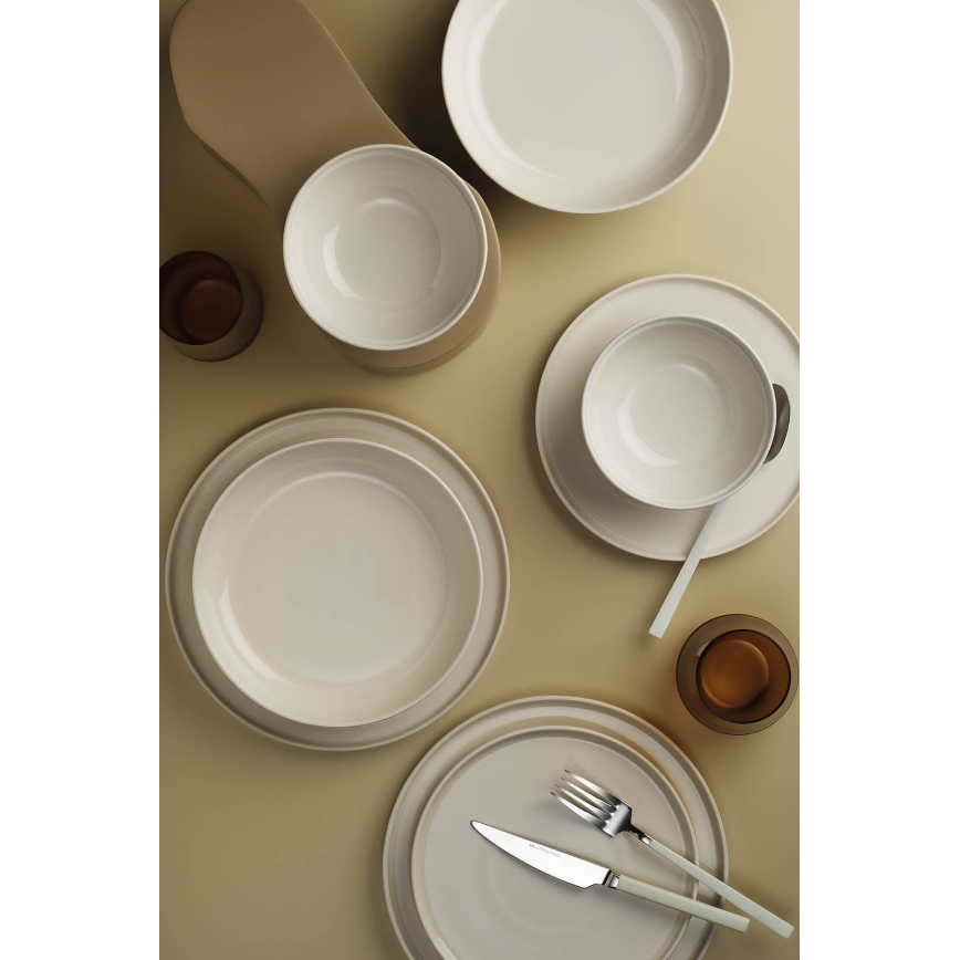 24-delt spisesæt, beige/porcelæn