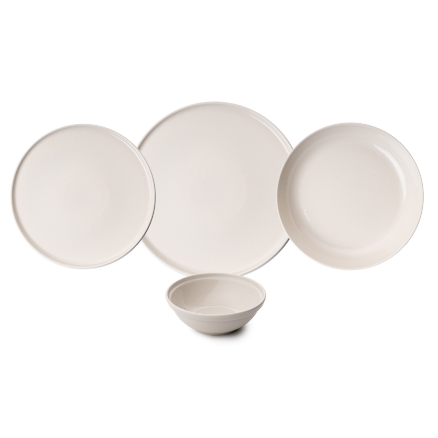 24-delt spisesæt, beige/porcelæn