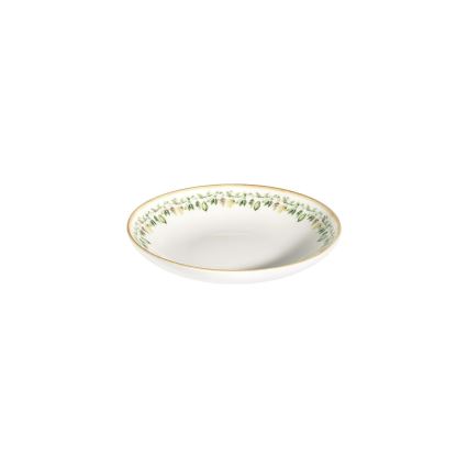 24-delt spisesæt, creme/beige/grøn, porcelæn
