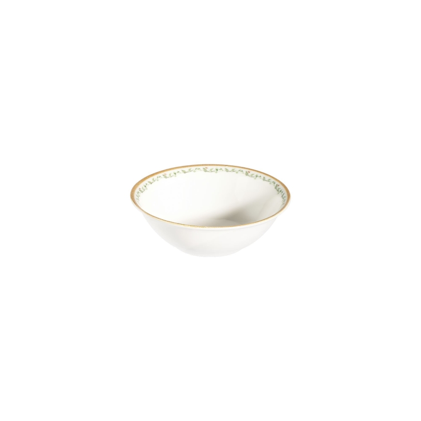 24-delt spisesæt, creme/beige/grøn, porcelæn