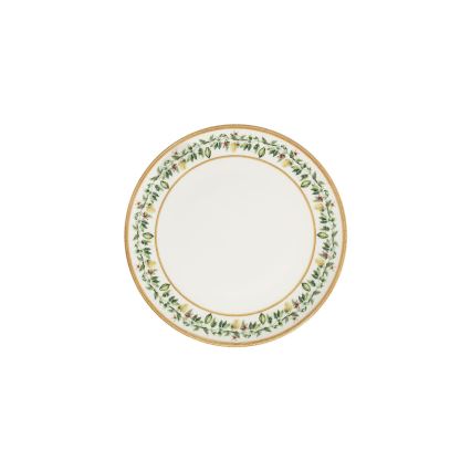 24-delt spisesæt, creme/beige/grøn, porcelæn